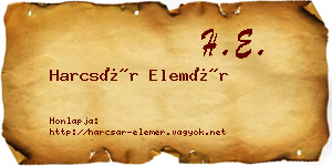 Harcsár Elemér névjegykártya